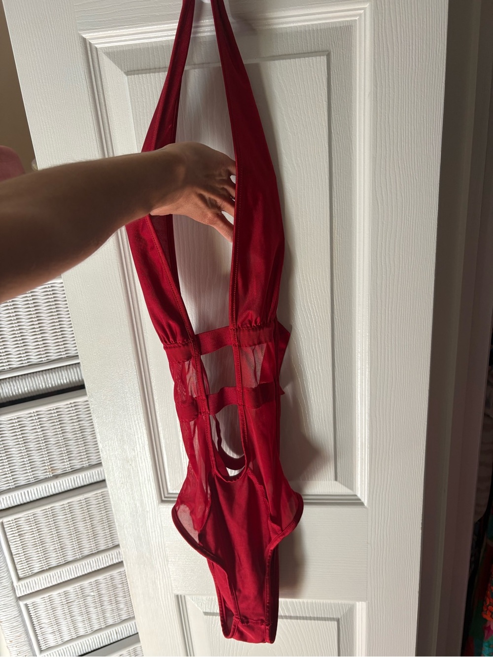 Red/Black Women's Mesh Lingerie